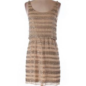 Alice + Olivia silk beaded dress Size 4 (sm)